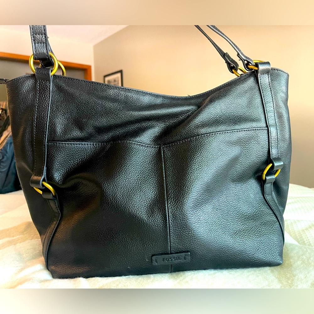Fossil Black Leather Handbag